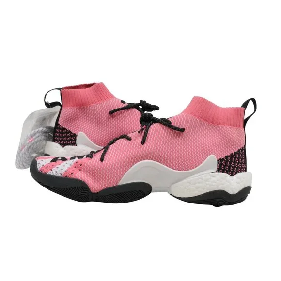 Adidas Pharrell Williams Mens Crazy BYW LVL X Ambition Sneakers US12 Pink White